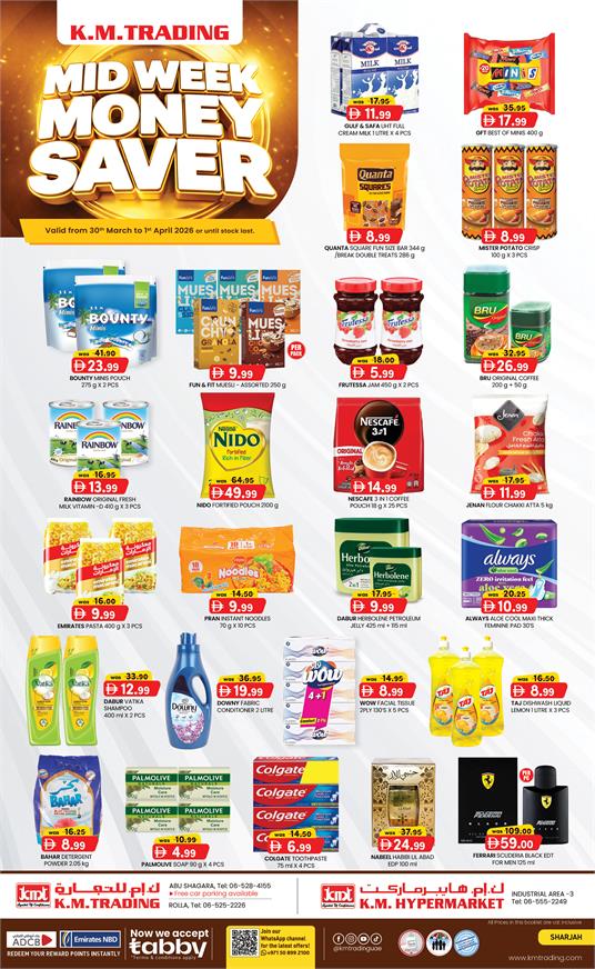 Mid Week Money Saver Deals at K.M Trading Sharjah Best Discounts on Groceries Electronics and More